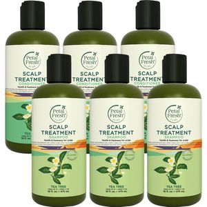 PETAL FRESH - 3 x Shampoo Tea Tree + 3 x Conditioner Tea Tree - 6 Pak - voordeelverpakking