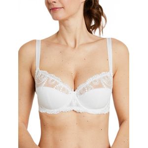 Beugelbeha met geborduurde tule