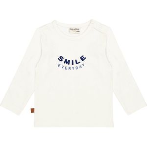 Frogs and Dogs - Smile Everyday T-shirt LS | White Alyssum - Katoen - Maat 50/56
