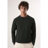 Felix Hardy Ronde Hals Trui - Pullover - Sweater - %100 Katoen Heren Groen - 2Xl