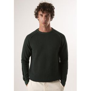 Felix Hardy Ronde Hals Trui - Pullover - Sweater - %100 Katoen Heren Groen - 2Xl