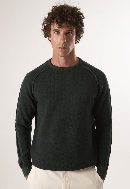 Felix Hardy Ronde Hals Trui - Pullover - Sweater - %100 Katoen Heren Groen - 2Xl