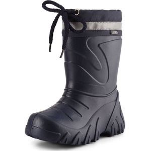 Ladeheid Kinder Regenlaarzen - Winter Thermo Rubber Laarzen Gevoerd - EVA - LA-LMG-835-Grizzly - Donkerblauw/Reflectie - 30/31