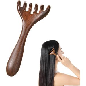 Wood Head Massage - Guasa Comb - Massage Comb - Scraping - Massage Tools - Hoofdmassage - Spa en Ontspanning Therapie