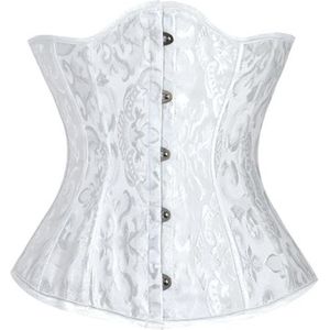 Onderbuste satijnen corset met vetersluiting voor dames - Taille cincher en vormend ondergoed
