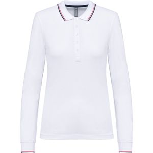 Kariban - K281 - Dames Polo - Wit - Lange Mouwen