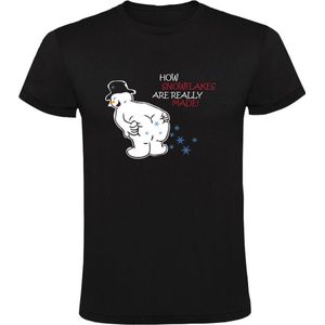 Sneeuwpop T-shirt Heren| koud | sneeuw | pop | scheet | grappig | sneeuwvlok | wortel | hoed