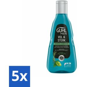 Guhl - Shampoo - Men Vol & Sterk - 250 ml - Bulkverpakking - 5 stuks