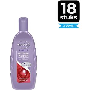 Andrélon Shampoo Levendige Kleur 300 ml - Voordeelverpakking 18 stuks