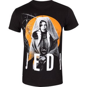 T-Shirt met Korte Mouwen Star Wars Jedi Zwart Uniseks - S