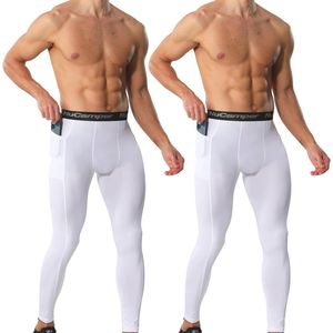 Compressiebroek voor Heren - Sport Panty Leggings met Zakken voor Hardlopen, Joggen, Fitness, en Wandelen