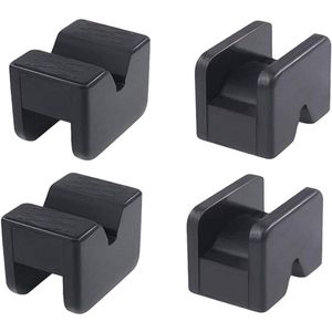 Zeynomax - Universele Rubber Jack Stand Pad Blok Adapter voor Asstandaards - Set van 4 stuks - Vierkante Slotted Frame Rail Protector