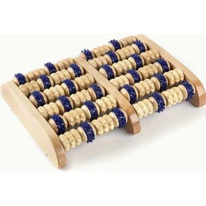 Houten Voetmassage Roller - Plus Massageolie - Reflexologie Tool - Massagetool - Massageapparaat - Houten Massageroller - Voor Pijnlijke Voeten - Stimuleert Bloedcirculatie en Ontspanning