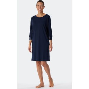 Schiesser dames nachthemd wijd model - 3/4 Mouw - 42 - Blauw