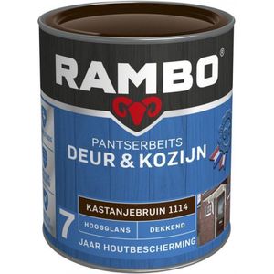 Rambo Pantserbeits Deur&Kozijn Hoogglans Dekkend Kastanjebruin 1114 - 2.25L -