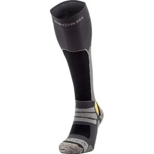 Enforma Kypros Sport en Ski sokken - Sportsokken - Enkel en Achilles support - Bacterievrij - Medium compressie - Grijs / Zwart - S (36-38)