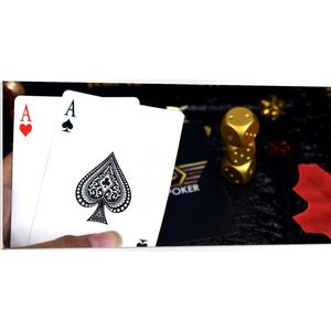 PVC Schuimplaat- Azen uit Kaartspel bij Pokeren - 100x50 cm Foto op PVC Schuimplaat