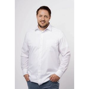 MARVELIS comfort fit overhemd - antraciet grijs - Strijkvrij - Boordmaat: 44