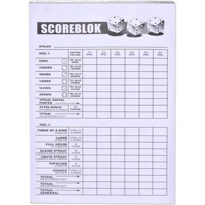 Yahtzee Scoreblok Set van 2 - 200 Vellen - Spel voor op Reis -  Scoreblock - Spelletjes - Dobbelspellen - Spelaccessoires
