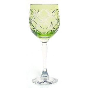 Kristallen wijnglazen - Goblet MARYS BOLD - light green - set van 2 - gekleurd kristal