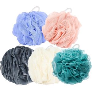Ibenzoa® Set van 5 Zachte en Kleurrijke Microvezel Douche Sponsen - Voor een Verfrissende Badervaring