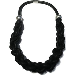 Ketting gevlochten rubber met RVS