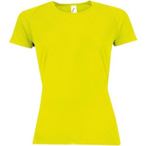 SOLS Dames dames Sportief T-Shirt met korte mouwen (Neon geel)