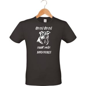 mijncadeautje - T-shirt unisex - zwart - Opzij Opzij ik moet naar mijn : Border Collie - maat M