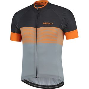 Rogelli Boost Fietsshirt - Korte Mouwen - Heren - Grijs, Zwart, Oranje - Maat M