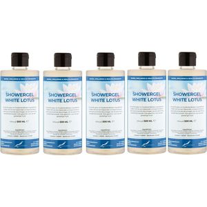 Douchegel White Lotus 500 ml - met klepdop - set van 5 stuks - Showergel