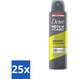 25 x Dove - Deodorant - Men Care Sport Active Fresh - Verfrissend en energiek - 150 ml - Dove Deodorant - Frisse Geur - Hydraterende Deodorant - Actieve Levensstijl
