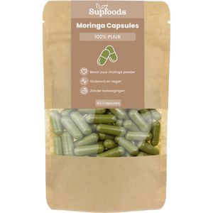 Moringa - Capsules - 60 Capsules - 500mg per Capsule - Rijk aan Voedingsstoffen