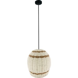 DKNC - Hanglamp Luna - Katoen - 38x38x32cm - Wit