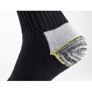 Work Werksokken - 6 paar - Zwart met grijs - Maat 39/42