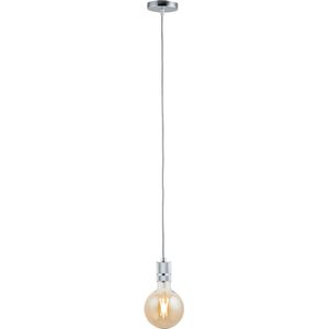 Pendel Chroom - Inclusief Lichtbron Goud - Classic - 1.5m Snoer - Met Plafondkap