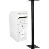 Engelse Brievenbus - Wit - 24x37x57 cm - Afsluitbaar - Waterbestendig