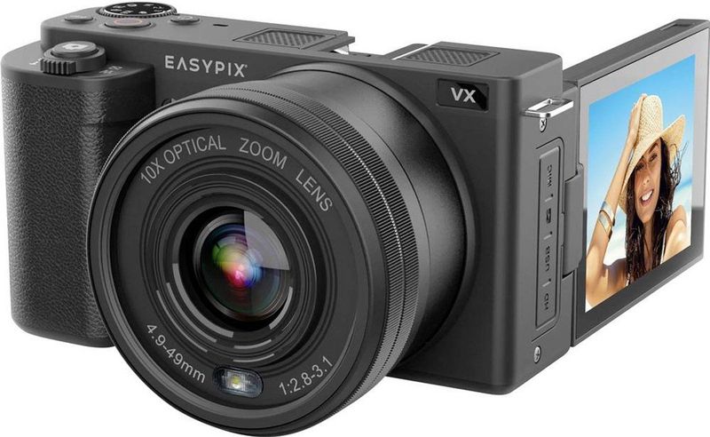 Easypix VX6430 Digitale camera 64 Mpix Zoom optisch: 10 x Zwart 4K video