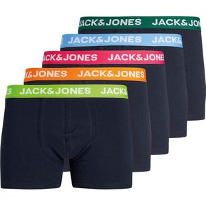 Jack & Jones Boxershorts Heren Trunks JACNORMAN CONTRAST Effen 5-Pack - Maat L