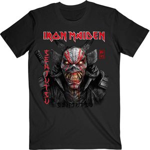 Iron Maiden - Senjutsu Black Cover Vertical Logo Heren T-shirt - M - Zwart