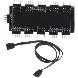 10 Channel RGB Hub AURA SVNc Horizontal Pin Design Motherboard RGB Fan Extension Cable(12V 4 Pin)