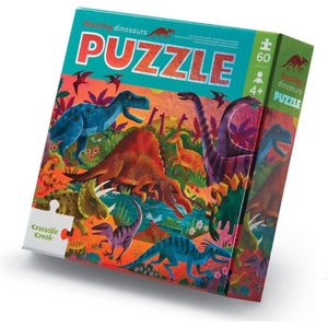 Crocodile Creek foil puzzel Dazzling Dinos - 60 stukjes