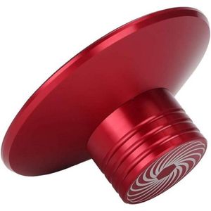 Platenklem Aluminium Platen - Platter Gewicht voor LP's - Stabilisator en Trillingsreductiemiddel (rood)