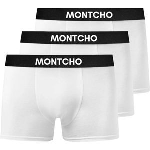 MONTCHO - Essence Series - Boxershort Heren - Onderbroeken heren - Boxershorts - Heren ondergoed - 3 Pack - Wit - Heren - Maat M