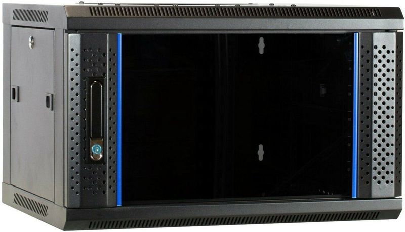 DSIT - 6U Wandkast Ongemonteerd - Serverbehuizing - Glazen Deur - 19 Inch - 600x450x368mm