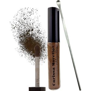 Wenkbrauwpoeder Bruin (Donker Blond) met vezels - Wenkbrauwpotlood - Carissa Morello - Wenkbrauwverf - Waterproof - Streeploos - 3D effect - Natuurlijke look