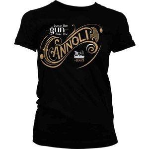 The Godfather Dames Tshirt -M- Leave The Gun, Take The Cannoli Zwart