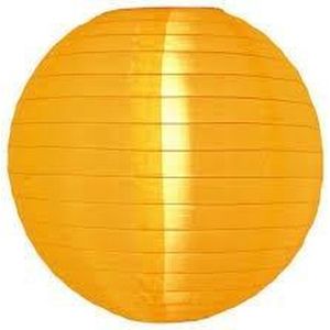 Lampion-Lampionnen  Nylon lampion oker geel  - 35 cm - plastic