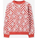 Sissy-Boy - Lichtrode Sweater - Smiley Print