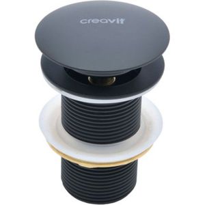 Afvoerplug – Click Waste 5/4 – Met overloop – Mat zwart