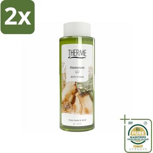 Therme - Hammam - Badschuim - Verfrissend - Verzorgend - 500ml - Voordeelverpakking - 2 stuks - Ontspannen - Wellness